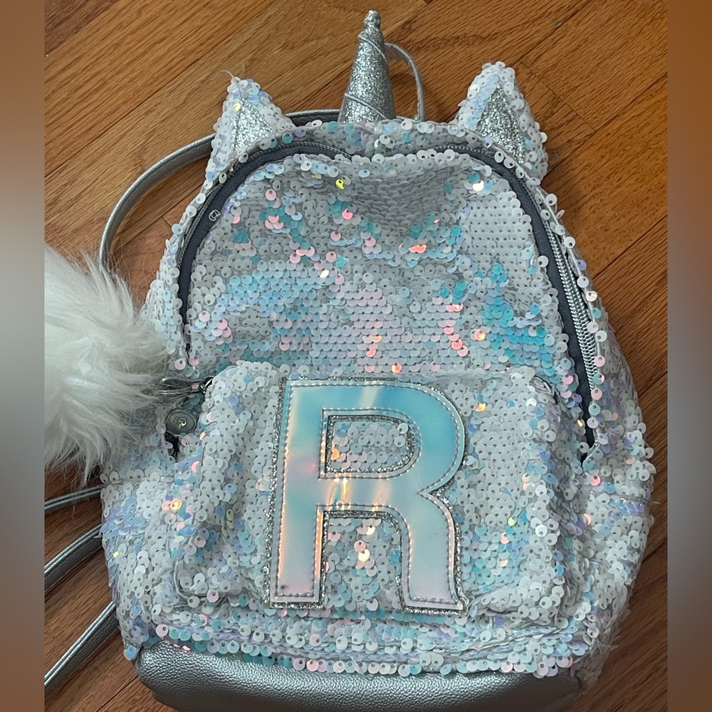 Justice sequin unicorn bag